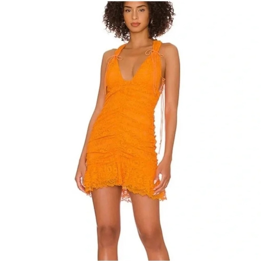 For Love And Lemons Jamie Minim Dress in Orange